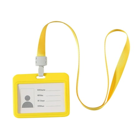 LYINGF Double-Sided Transparent Employee Work Card Holder Employee Plastic ID Card, Plastic Case Card Protector Pouch for Office ID Credit Cards Proximity Driver’s Licenses and Passes