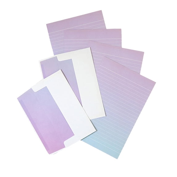 LYINGF Elegant Letter Writing Stationery Kit, Includes 4 Lined Writing Papers with Gold Borders and 2 Matching Envelopes, Perfect for Penning Love Letters, Thank You Notes, or Party Invitations