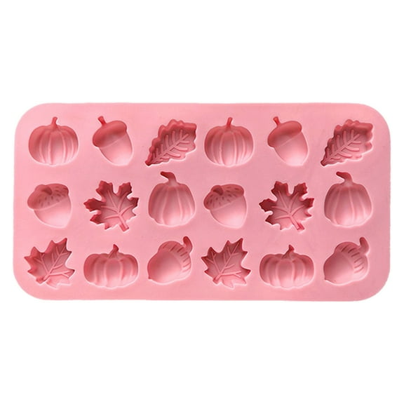 ​​LYINGF​​ Fall Silicone Candy Molds with 36 Cavities - 3D Autumn Maple and Pumpkin Shapes for Thanksgiving Treats, Seasonal Baking Molds for Chocolate and Candies