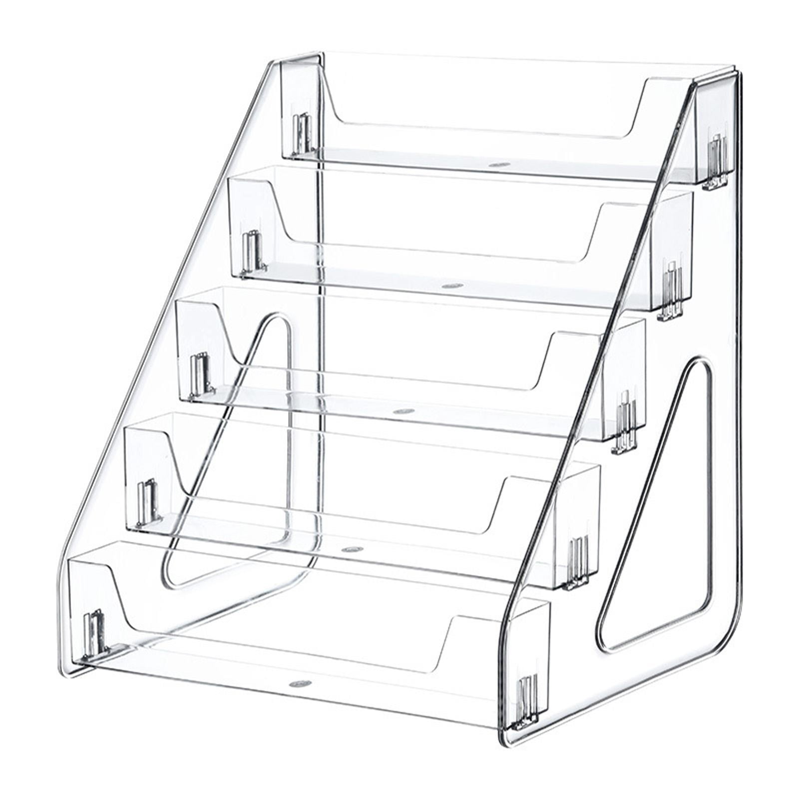 LYINGF Greeting Card Display Stand, 5-Tier Acrylic Card Display Rack ...