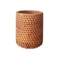 thumbnail image 1 of LYINGF Hand Woven Tea Braided Pen Holder and Storage Box, Handmade Multi-Functional Woven Basket, for Office and Home Desktop Organizer, Kitchen Utensil Cutlery, Makeup Brush Holder, Cylinder Shape, 1 of 6