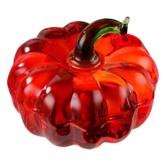 LYINGF Handmade Glass Pumpkins - Decorative Table Top Home Decor Accents, Artistic Glass Collection for Fall and Thanksgiving Display, Elegant Seasonal Centerpiece