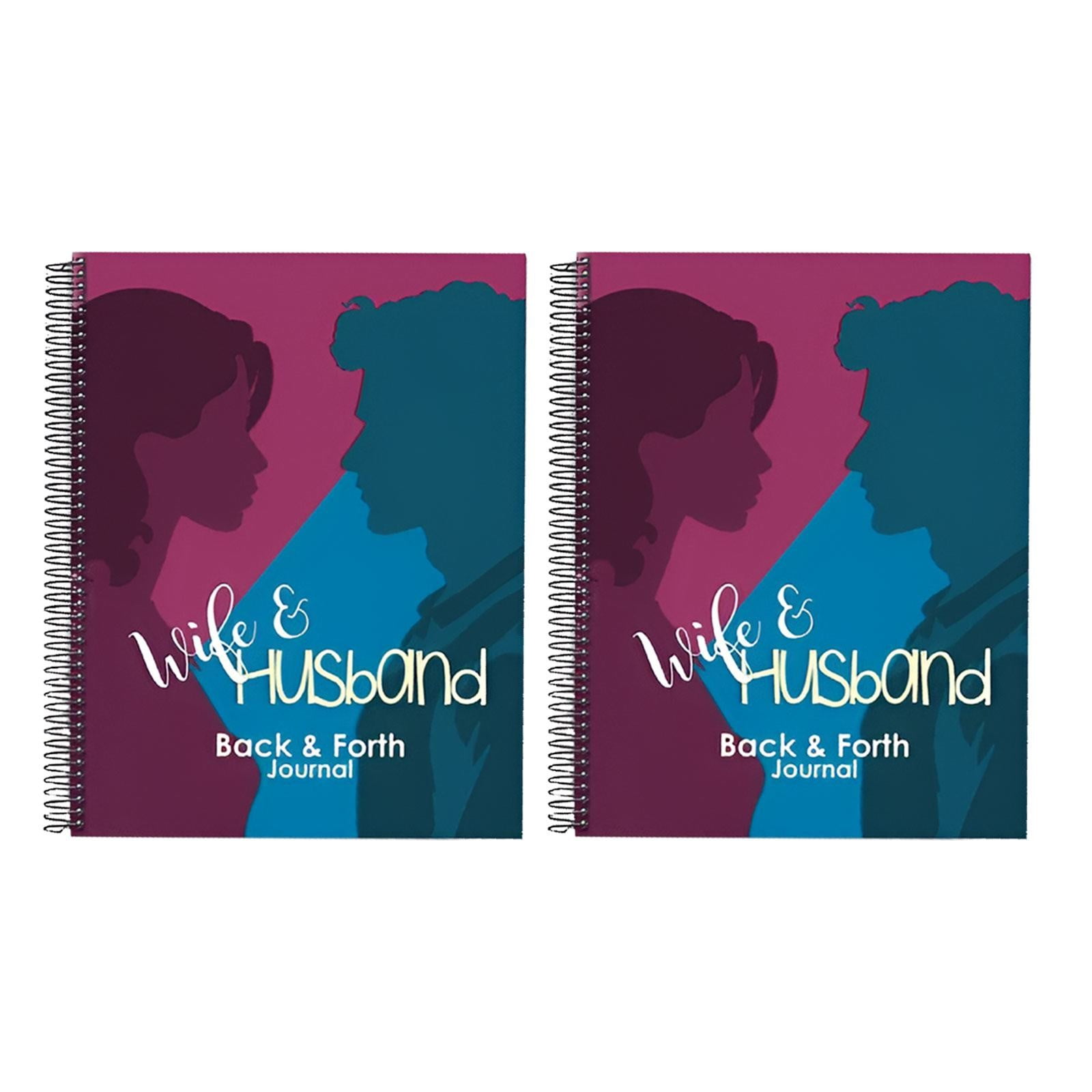 LYINGF Husband Wife Back & Forth Journal, Marriage Diary with Questions for Couples to Fill Out Together, Daily Relationship Reflection Guide for Couples to Strengthen Love, Couples Therapy Workbook