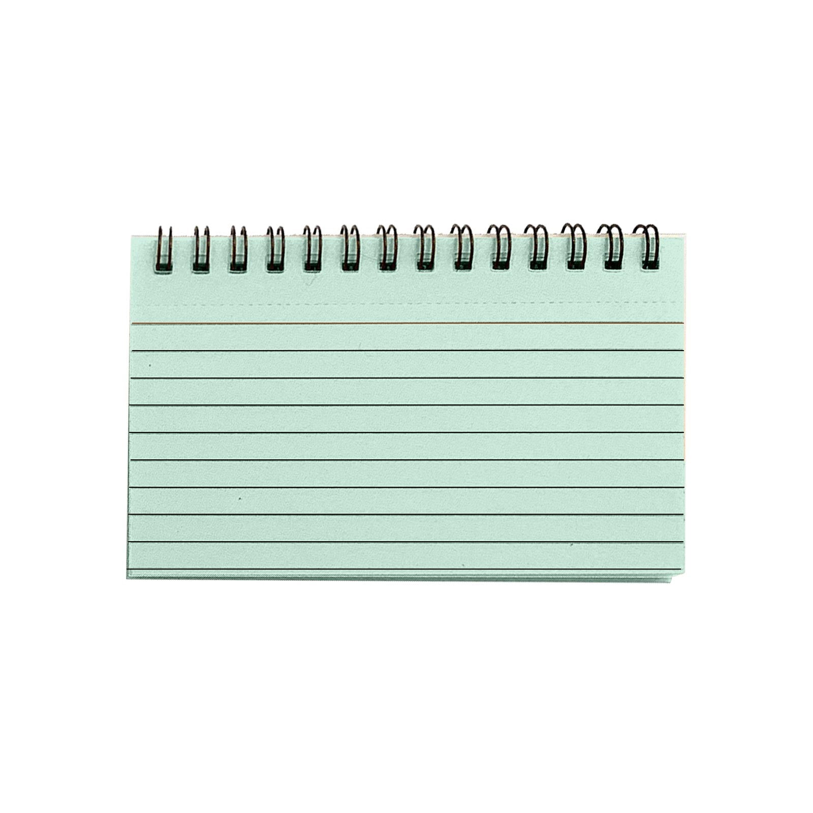 LYINGF Index Cards with Ring,Spiral Bound Ruled Flashcards,Colored ...