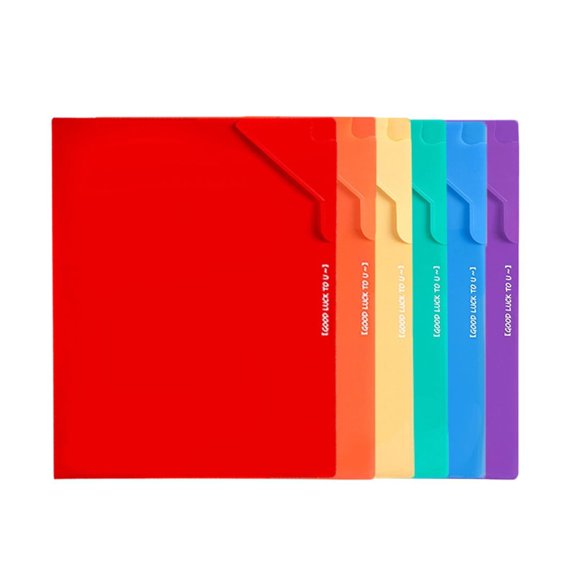 LYINGF L Shaped Single Page Storage Sleeves with Corner Stopper Thick Colored Insert Holders for Paper Sorting Multiple Tone Packs Available,Home and Office, Reusable A4 Project Pockets 