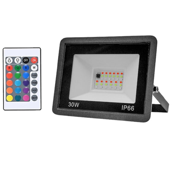 LYINGF LED Spotlight Outdoor Dimmable Headlights with Remote Control IP66 Colour Changing Floodlight Light Light for Christmas Hallow,Smart RGB Landscape Lighting DIY Scenes
