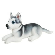 LYINGF Lifelike Furry Husky Stuffed Animals Puppy Toy Realistic Huskies Chubby Anime Pillow Soft Siberian Husky Toy Plush Cute Pup Dolls Gifts,11.8Inch