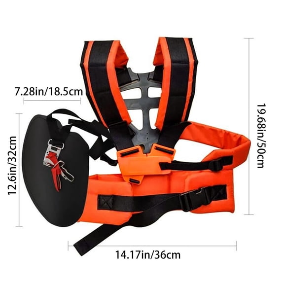 LYINGF Long Trimmer Strap with Padded Shoulder Support, Ergonomic Design for Leaf Blowers and String Trimmers, Compatible with Multi-Head Garden Systems, Reduces Fatigue During Extended Use