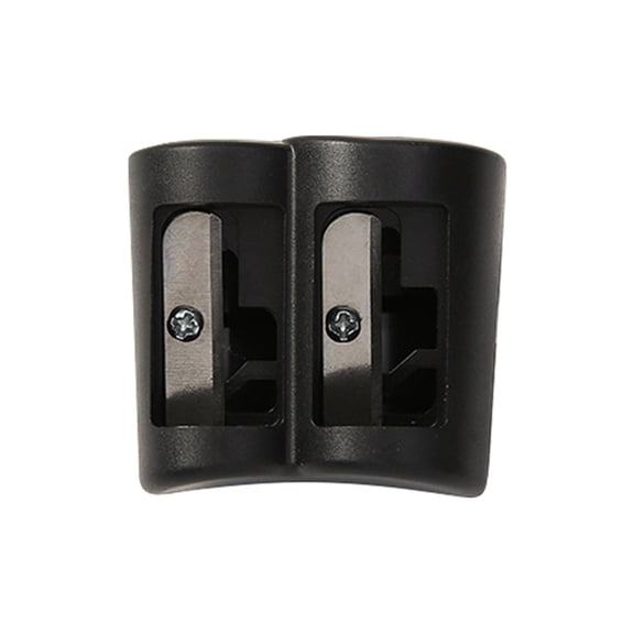 LYINGF Makeup Pencil Sharpener with Dual Holes, Manual Cosmetic Tool for Sharpening Lip Liner, Eyeliner, and Brow Pencils, Features Stainless Steel Blades and Plastic Cover for Makeup Artists