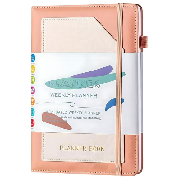 LYINGF May Planning Notebook with 6 Plan Stickers, Hardcover Undated Planner, Blank Agenda Book for Tracking Monthly To-Dos, Project Goals, and Schedules, Personal Organizer, Durable Cover