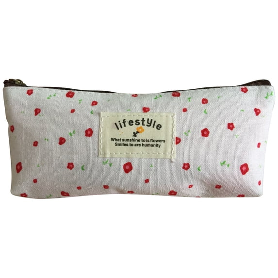 LYINGF Mini Makeup Bag for Purse, Linen Floral Small Cosmetic Pouch Portable Cute Fabric Mini Zipper Pouch for Women Home Travel Lipstick Coin Cards Storage,Purse Organizer Jewelry Earphones 