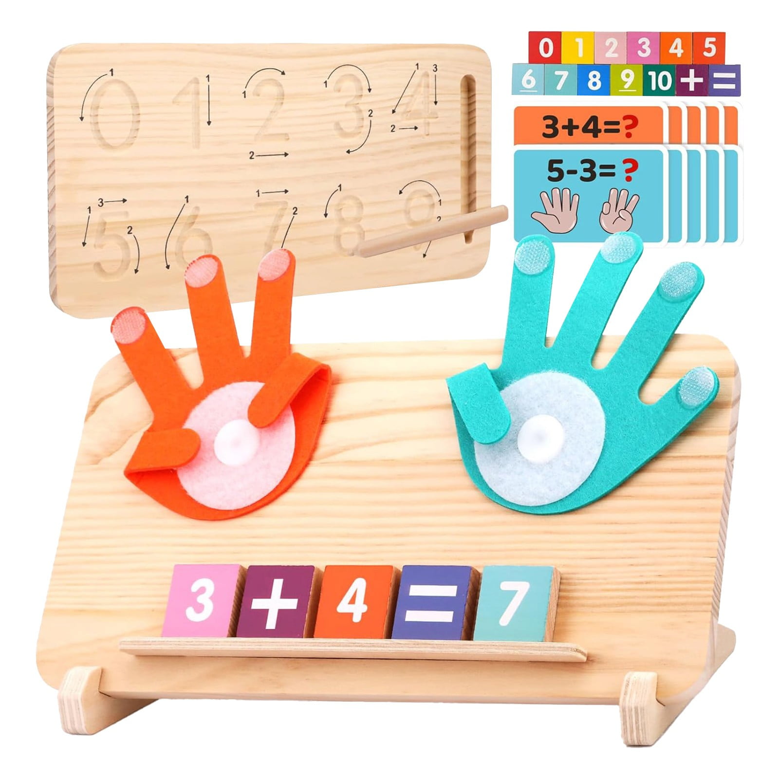 LYINGF Montessori Math Finger Counting Toy - Interactive Addition ...