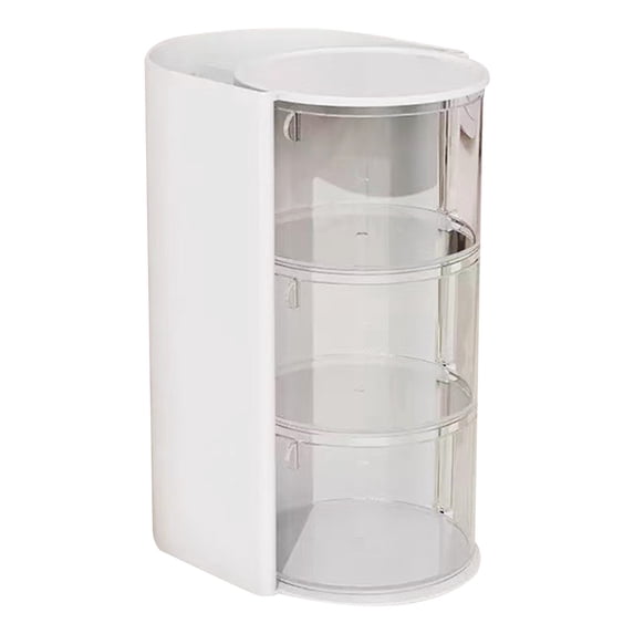 LYINGF Multi-Compartment Storage Box with Rotating Stand, Organizer for Makeup Brushes, Jewelry like Hair Clips, Earrings, Necklaces, Bracelets, Rings, and Daily Hair Accessories