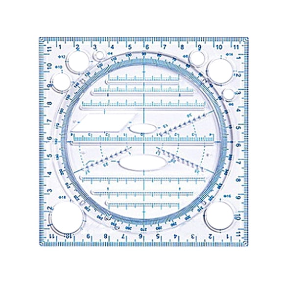 LYINGF Multi Function Quickly Draw, Measuring Ruler, Drawing Template, Measuring Ruler, Drawing Ruler, 360 Degree Angle, Circle Drawing Stencil, Geometric Drawing Template, Measuring Ruler