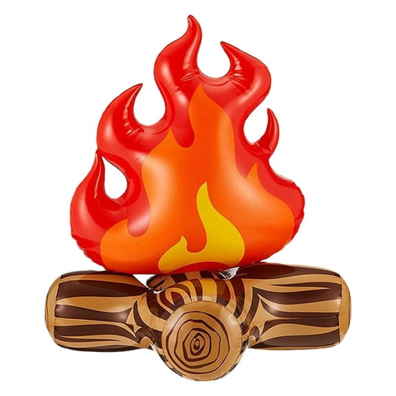 ​​LYINGF PVC Inflatable Flame Decoration Prop - Realistic Bonfire Camping Scene Setter for Courtyard Displays, Fire Pile Effect for Themed Parties and Outdoor Events​​