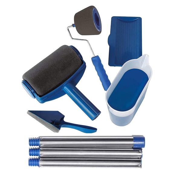 LYINGF Paint Edger Tool Kit, 8pcs Wall Painting Kit with Rollers, Brushes, and Pad, for Painting Trim, Corners, Walls, and Ceilings, Makes Painting Neat and Efficient