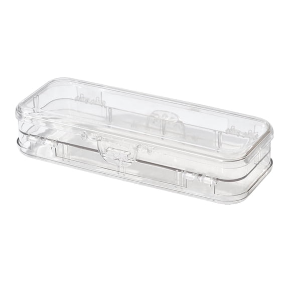 LYINGF Pencil Case,Stationery Box,Dividing Spacers,Multi Home Utility Box for Pencils, Erasers,Clips,Pencils Box,Clear Plastic Stationery Box,Cute Art Storage Organizer,Double Layer Pencil Box 