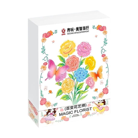 LYINGF Petal Flower Art Kit - DIY Paper Flower Craft Kit to Create 3D Blooms with Colorful Petals and 20ml Supplies, Fun and Educational Arts Project for Crafters