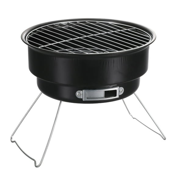 LYINGF Portable Barbecue Grill, Round Outdoor Stainless Steel Grill for Camping, Hiking, Picnics, Tailgating, Backpacking, and Outdoor Events, Compact for Travel and Easy Cooking