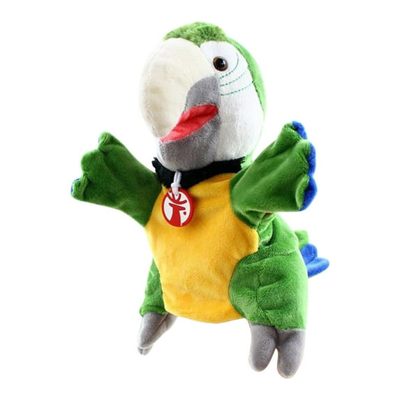 LYINGF Puppets Parrot Hand Puppet, 9.84" Animal Puppets Hand Puppets Bird Stuffed Animal Hand Puppets for Kids with Movable Mouth, Puppet Plush Multi-Color Toys Bird Puppet Role Play Teaching
