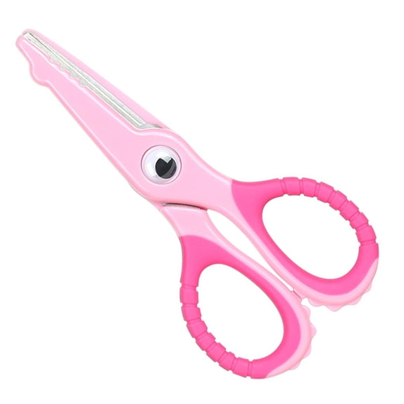 LYINGF Safety Craft Scissors,Blunt Tip Stainless Steel Blades with Soft Grip,Non Slip Serrated Edge for Home and Scrapbook,Multi Function Snips,Great for Trimming and Craft