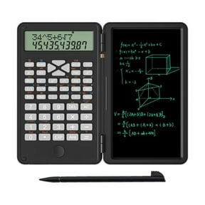LYINGF Scientific Calculator with Integrated Writing Tablet, 2-in-1 Portable Foldable LCD Calculator and Notepad, for Financial Math, Office Calculations, Home Budgeting, and College Courses
