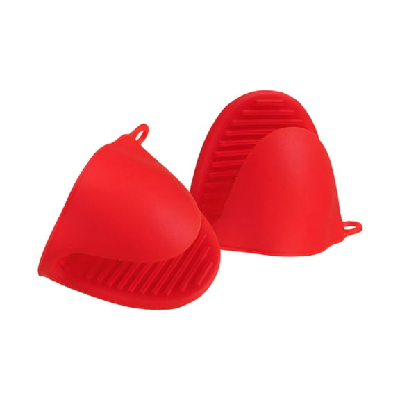 LYINGF Silicone Oven Mitts and Pot Holders, Heat Resistant Pinch Grip Gloves for Baking and Frying, Colorful Kitchen Safety Mittens for Handling Hot Pans, Dishwasher Safe