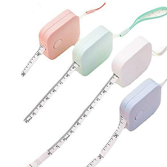 LYINGF Soft Measure, Push Button Retractable Soft Tape for Sewing and Cloth Ruler for Body Fabric, Retractable Soft Sewing Tape Measures, Double Scales Rulers, Tailor Measuring Tape
