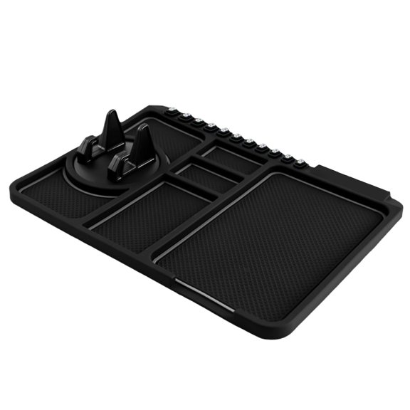 LYINGF Soft Rubber Anti Slip Mat for Car,Non Slip Mobile Phone Holder and Decorative Accessory,Rotating Phone Holder,Multi-Functional Organizer Pad for Phones,Sunglasses,Keys and Daily Essentials