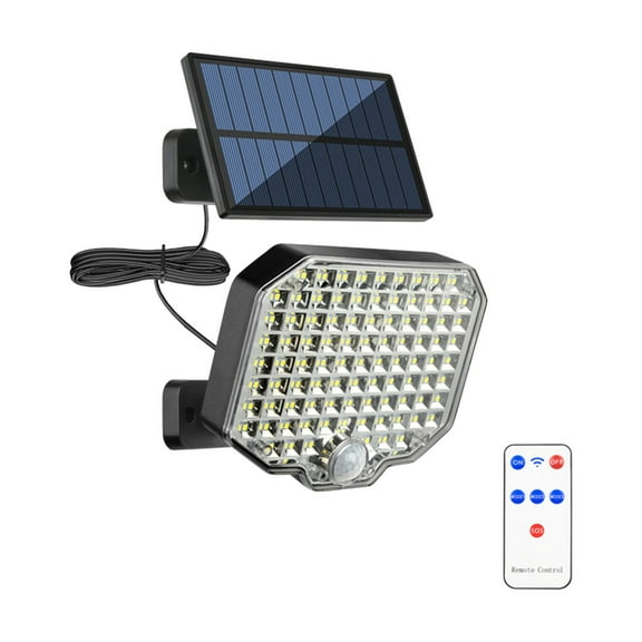 LYINGF Solar Wall Light Outdoor With Remote Control 16.4ft Cord Separate Solar Panel Solar LED Light Rainproof With 3 Modes For Patio Ceiling Porch Cabin Roof Tree Doorway