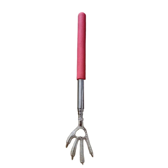 LYINGF Stainless Telescopic Back Scratcher,Bear Scratching Hands Extendable Back Scratchers,Rubber Handles,Eliminating Back Itching,Retractable Back Scratcher,Handheld Back Itch Relief,Scratcher