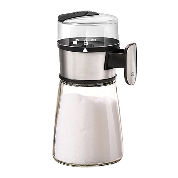 LYINGF Steel Dredge Shaker, Powdered Sugar Shaker with Lid and Rotatable Cover, for Spices, Salt, Icing Sugar, Seasoning, Cooking, Baking