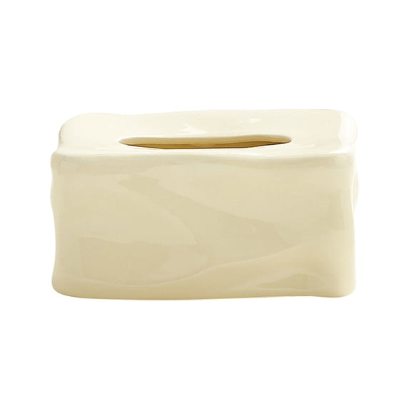 LYINGF Tissue Box Cover Napkin Holder Square Ceramic for Nightstand, Countertop, Coffee Table, Dresser Tissue Box Holder, for Nightstand Countertop Coffee Table Dresser Tissue Box Holder