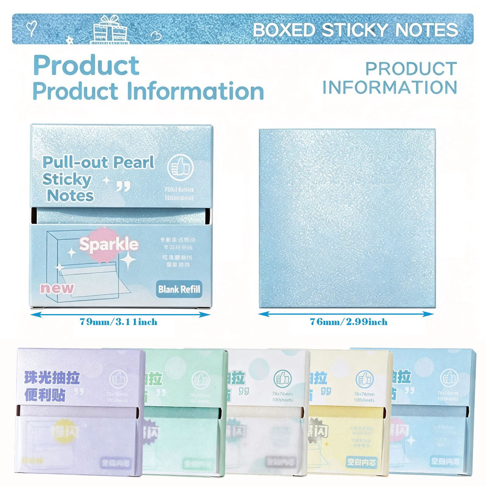 LYINGF Transparent Pull-Out Sticky Notes, Cute Fruit Monster Pop Up ...