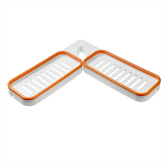 LYINGF Triangle Roll-Up Dish Drying Rack for Kitchen Sink Corner, Foldable Stainless Steel Over The Sink Drainer Caddy, Space Saver Organizer for Dishes, Utensils, Sponges