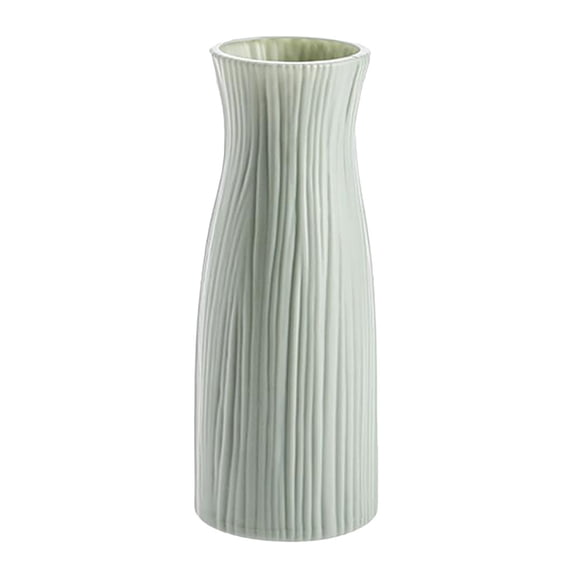 LYINGF Unbreakable Vase for Flowers and Home Decor, Ceramic Look Plastic Vase for Living Room Table and Plant Pot, Versatile Vase for Study Room Home Office and Wedding Decorations
