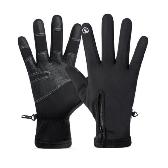 LYINGF Unisex Outdoor Winter Windproof Fleece Gloves, Touchscreen Compatible with Adjustable Wrist Strap for Cold Weather Activities like Walking, Driving, and Hiking