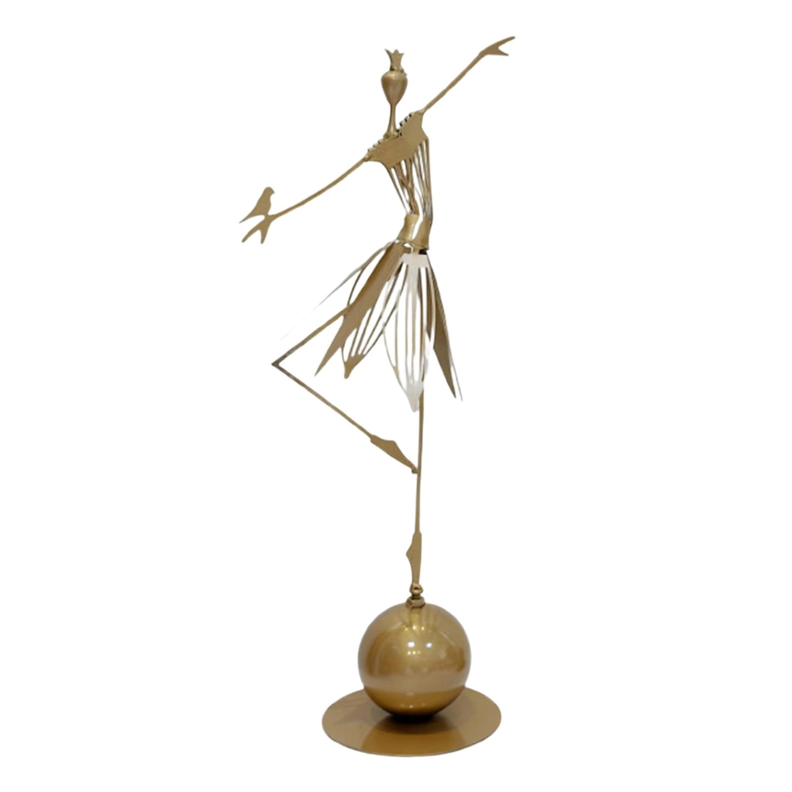 LYINGF Vintage Metal Dancing Girl Garden Statue, Classical Art Ornament for Outdoor Garden Yard Patio Decoration, Fade Resistant Metal Statue for Terrace Lawn, Retro Dancing Girl Sculpture