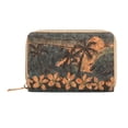 thumbnail image 1 of LYINGF Vintage Wood Grain Zipper Wallet, Short Wallet Retro Literary Personality, Card Printing Design, Large Capacity Purse, RFID Blocking Credit Card Holder, Leather with Zipper, 1 of 4