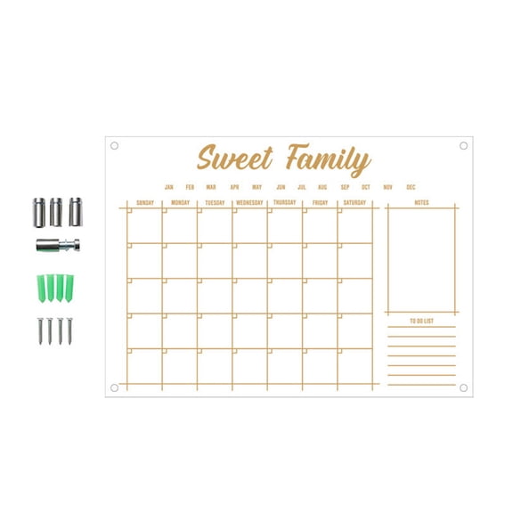 LYINGF Wall Acrylic Weekly Planner Board, Dry Erases Calendar Planner, Reusable Weekly Daily To Do List Board for Fridge, Dry Erase Transparent Monthly, Sticks to Wall, Glass, Door, Schedule