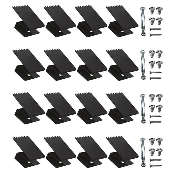LYINGF Window Clips for Storm Panels, Reusable Plywood Clips and High Strength 1/2 Inch Window Board Up Clamps, with Door Handles and Screws for Secure Installation, Storm Protection Accessories