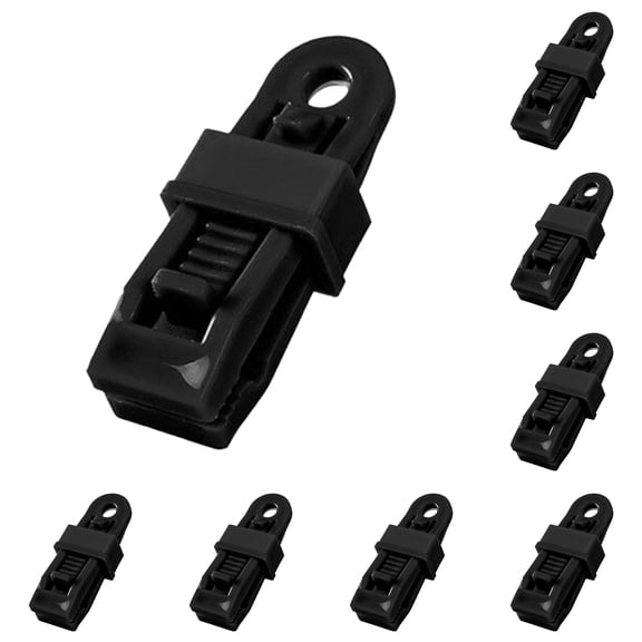 LYINGF Windproof Tent Clips for Camping, Heavy Duty Tarp Clips with Anti-Slip Teeth, No Damage Adjustable Rope Clamps for Outdoor Canopy, Rainfly, Camping Gear Accessories