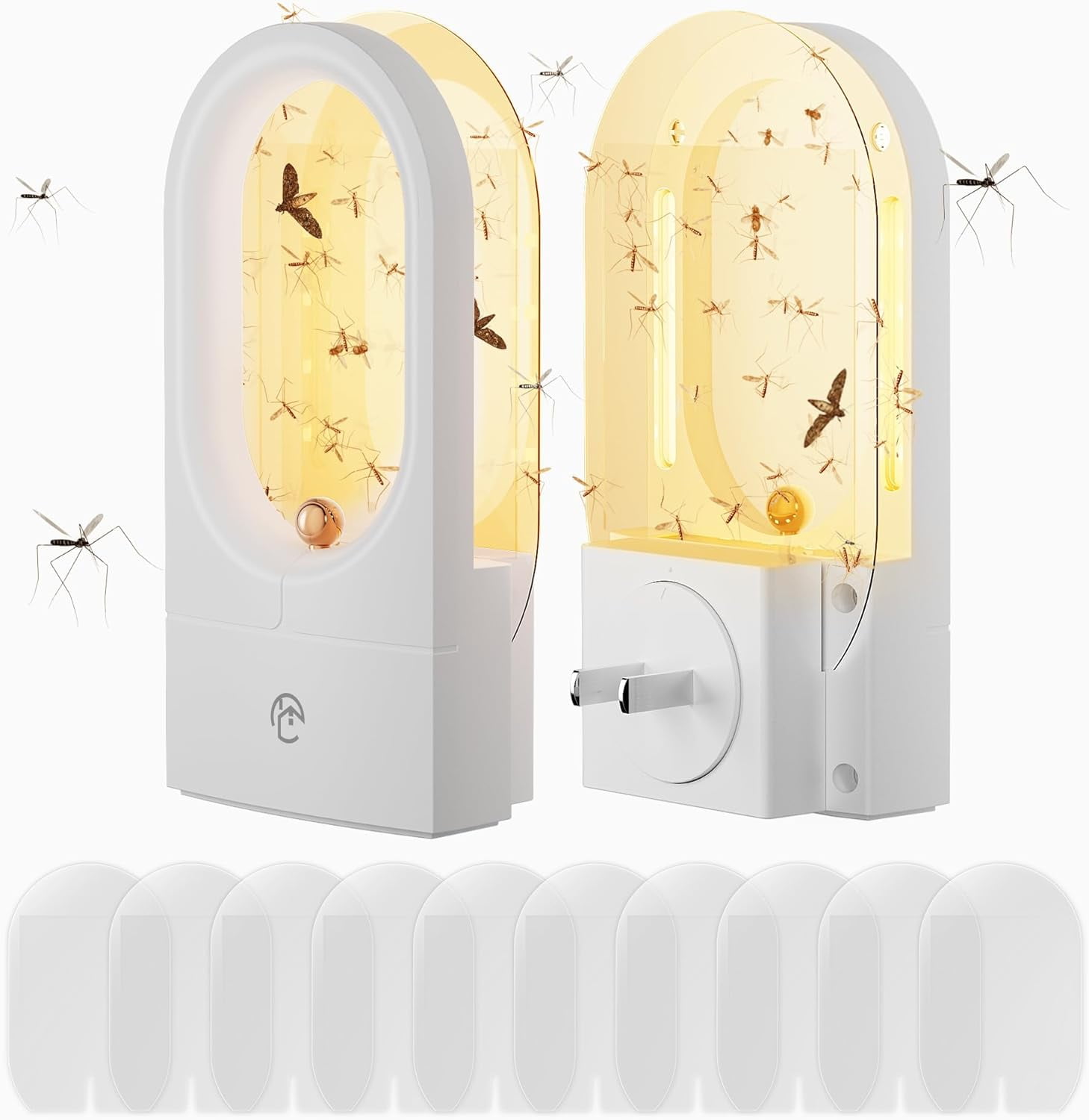 LYJ SPORT Indoor Flying Insect Trap, (2 Devices + 8 Refills) Plug-in ...