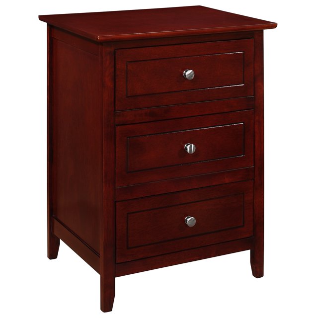 LYKE Home Denez 3drawer Cherry Nightstand