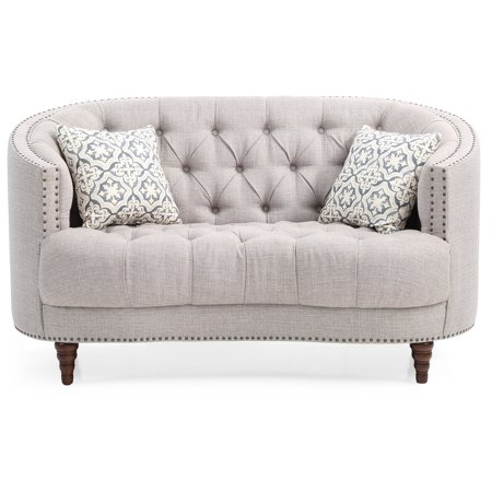 LYKE Home Loveseat , Light Gray
