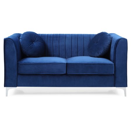 LYKE Home Loveseat, Navy Blue