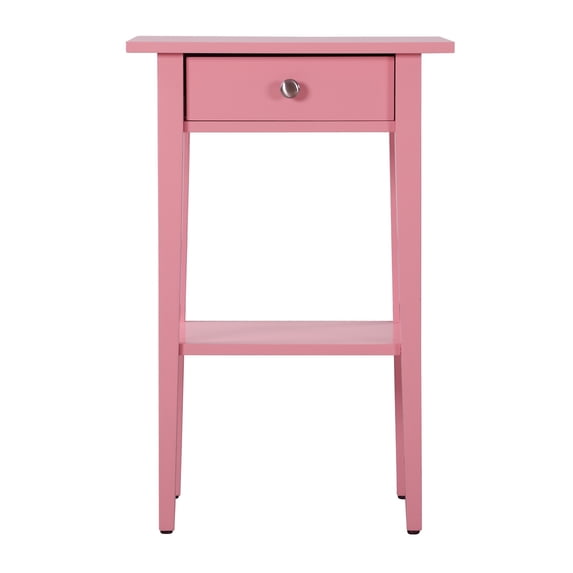 LYKE Home Open Shelf Pink Nightstand