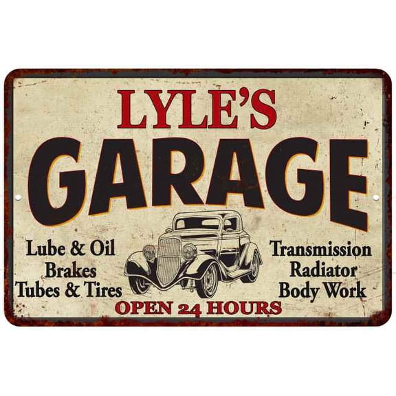 LYLE'S Garage Gift Man Cave Metal Sign Decor 12x18 112180014331