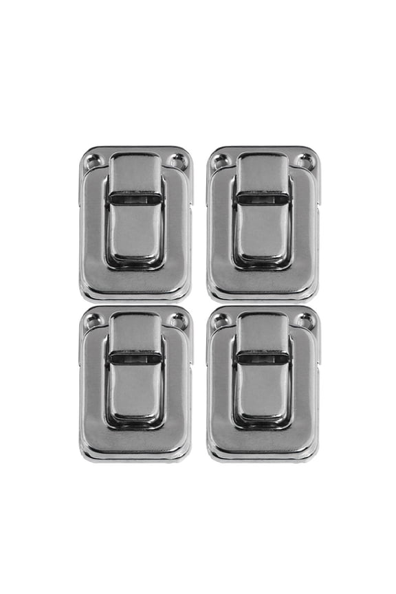 Locker Lock Pad Lock 4Pcs Iron Antique Hasp Lock for Jewelry Box Suitcase Buckle Vintage Clip Buckle M Silver