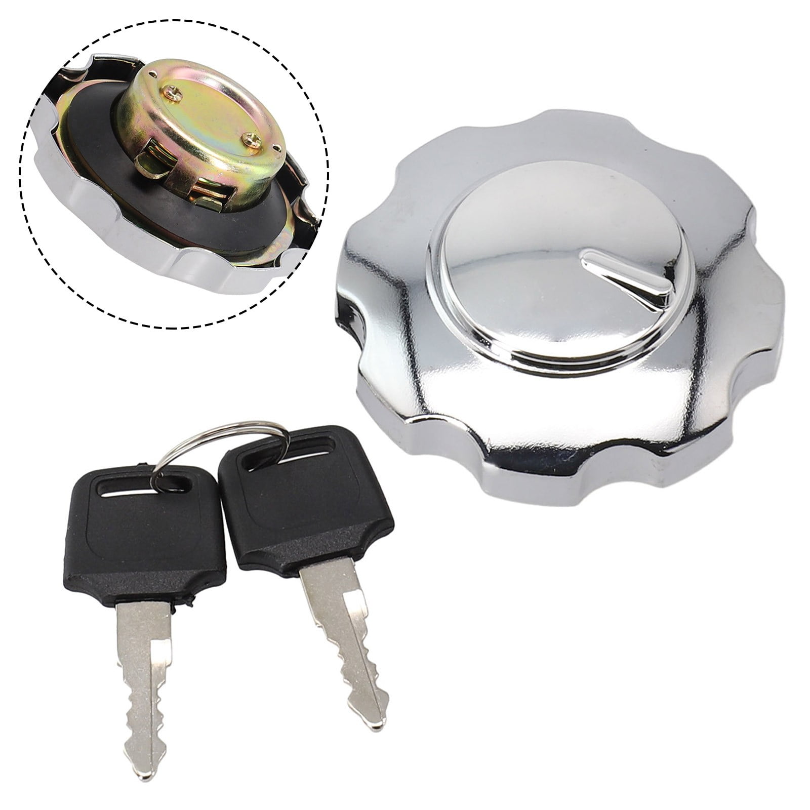 LYLONG Universal Aluminum Alloy Motorcycle Locking Fuel Cap Atv Fuel Tank Cap Cover